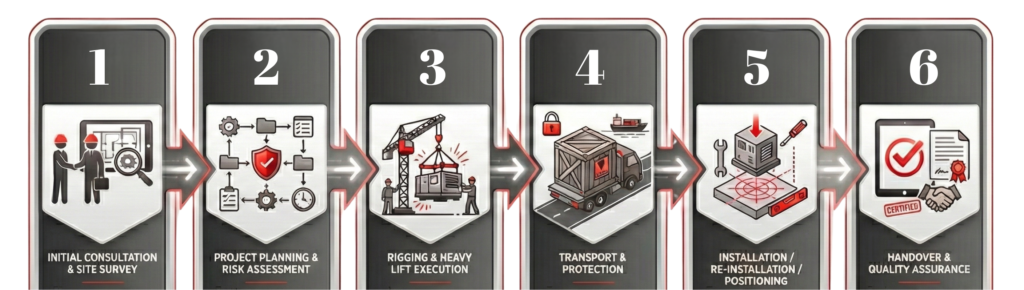 Project workflow from consultation to quality assurance