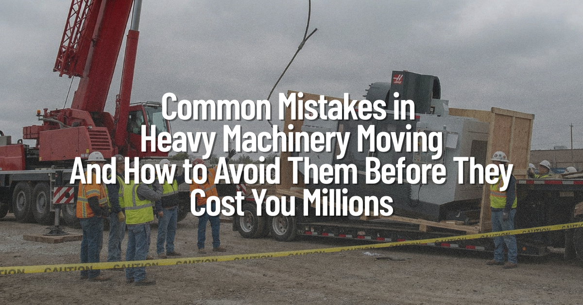 Common Mistakes in Heavy Machinery Moving